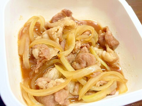 【簡単レンチン4分】豚こま肉で節約!しょうが焼き
